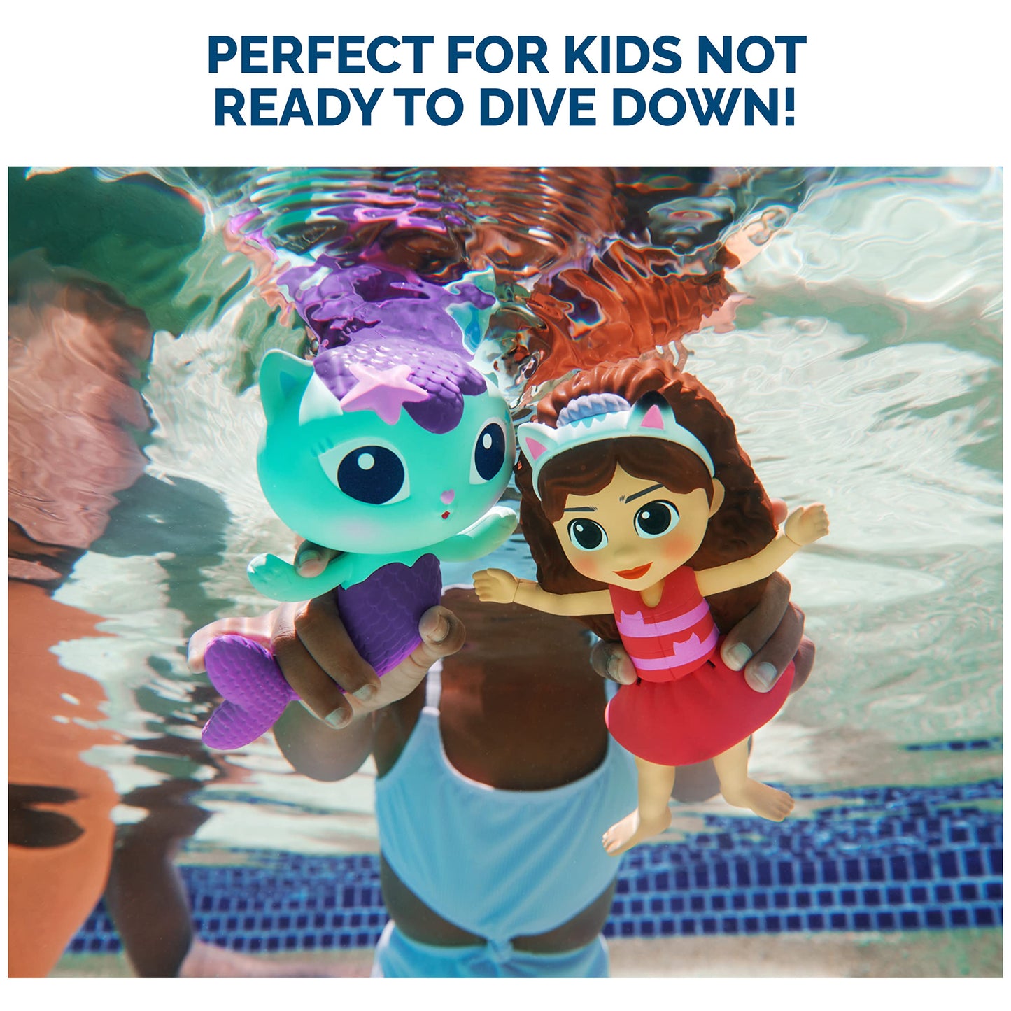 Swimways Gabby’s Dollhouse Floatin' Figures, Swimming Pool Accessories & Kids Pool Toys, Party Supplies & Water Toys for Kids Aged 3 & Up, Gabby & Mercat 2-Pack 2pk Floating Figures