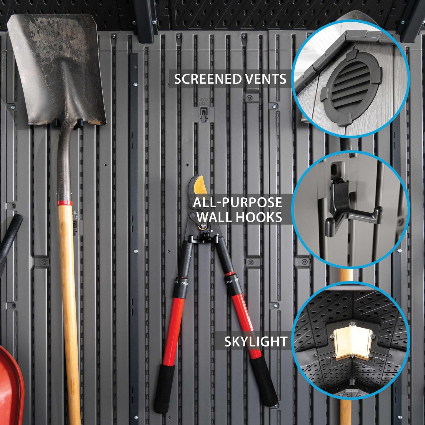 Lifetime 8 x 20 Ft. Outdoor Storage Shed, Gray