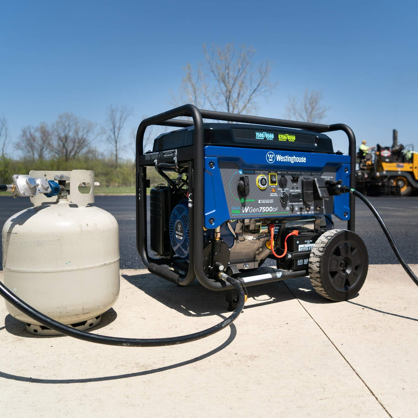 Westinghouse 9500 Peak Watt Dual Fuel Home Backup Portable Generator with Remote Electric Start - WGen7500DF