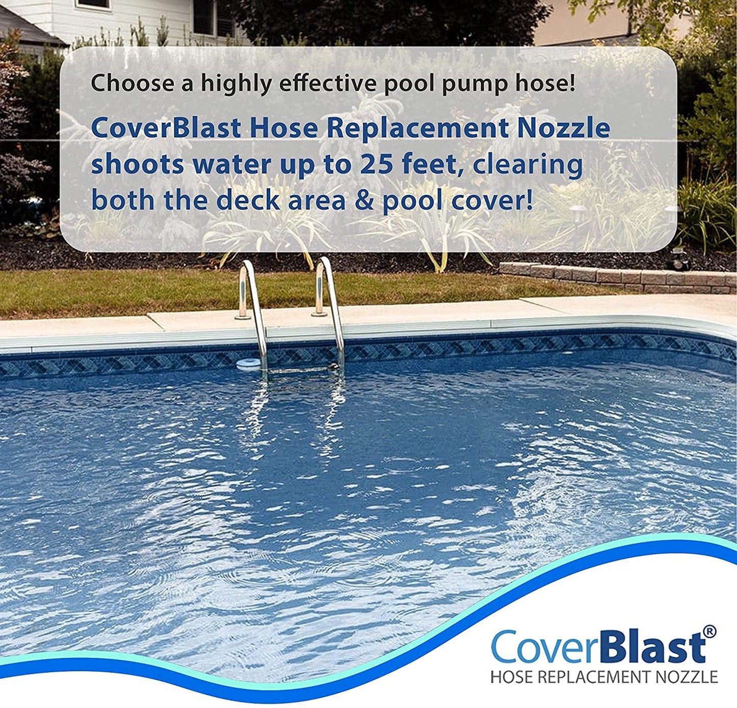CoverBlast Pool Cover Pump Accessory - Easy-to-Install Hose Replacement Nozzle for Pool Pump 1 Pack Original version