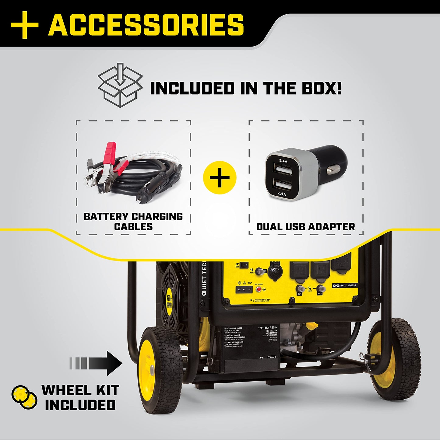 Champion Power Equipment 100520 8750-Watt DH Series Open Frame Inverter, Electric Start 8750-Watt + Gas + Electric Start