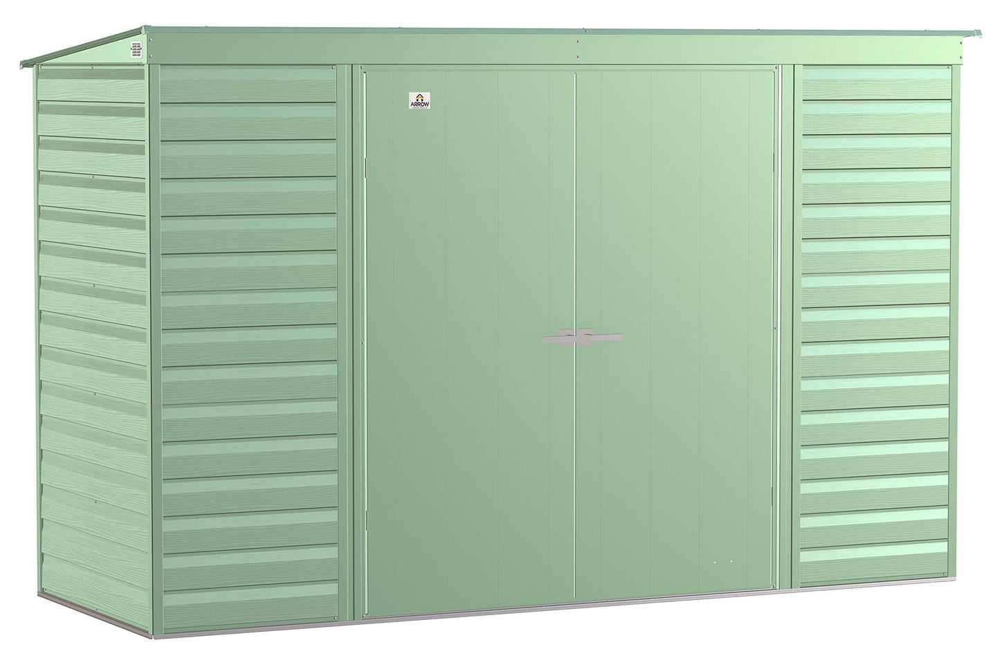 Arrow Shed Select Hangar de rangement extérieur verrouillable en acier, 10' x 4', vert sauge