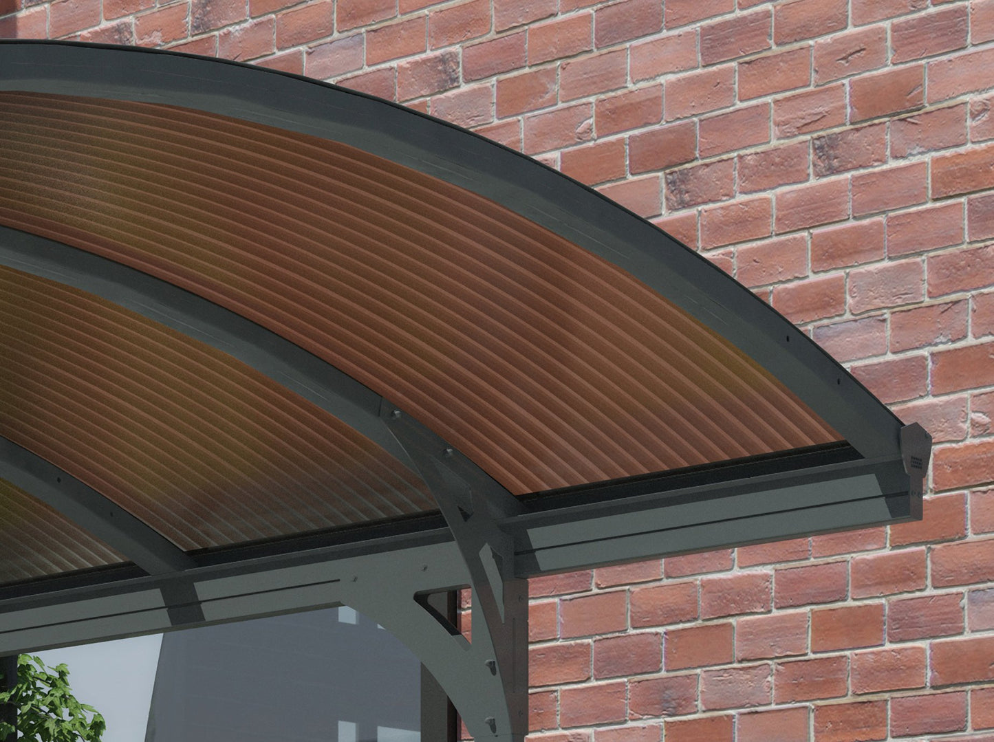 Palram - Carport Canopia Vitoria Gris Toit Arqué