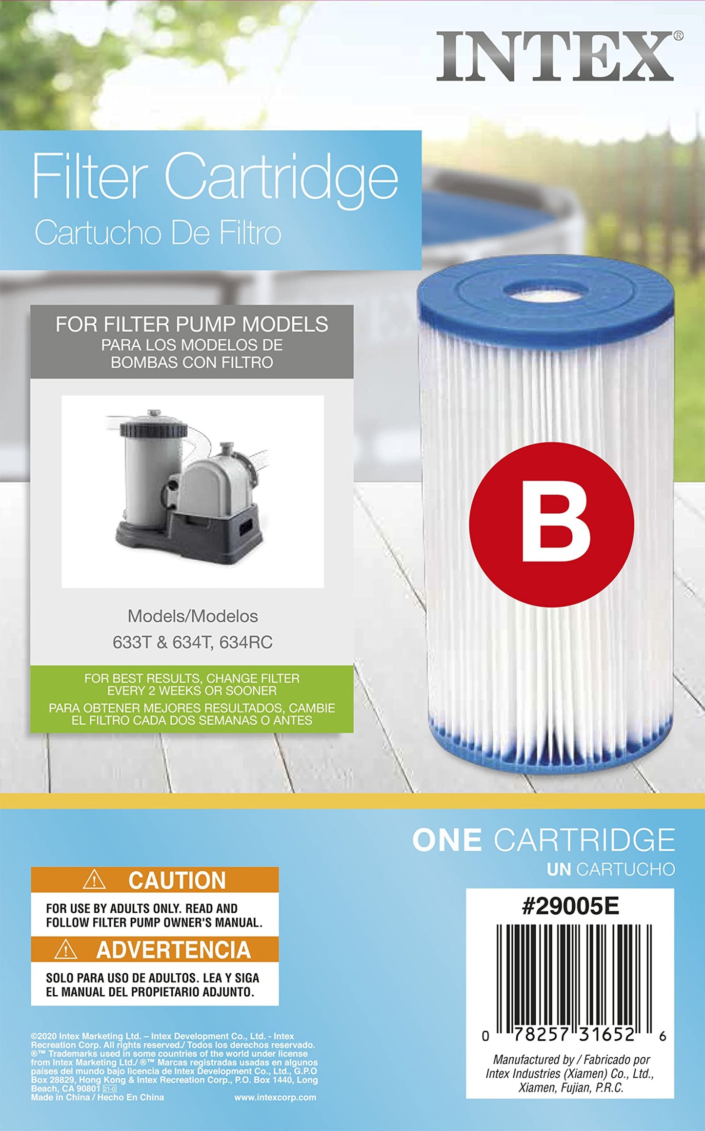 INTEX Type B Filter Cartridge for Pools (29005E) 1
