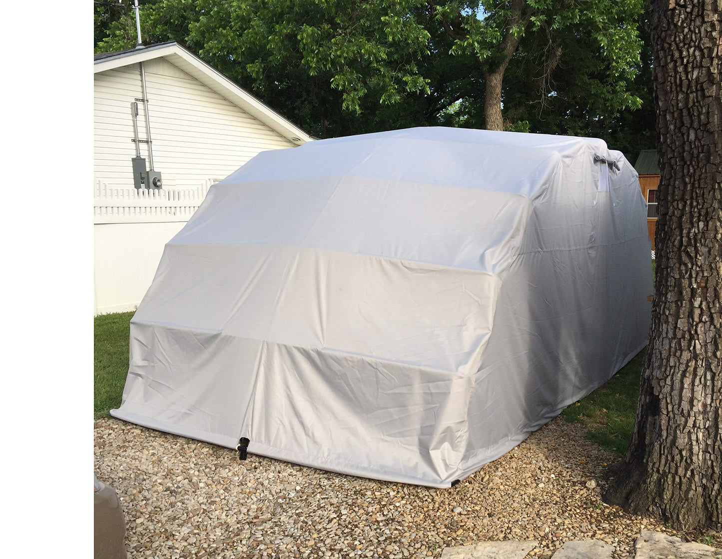 Ikuby Medium Carport, Car Shelter, Car Canopy, Car Garage, Car shed, Car House, Car Park, Foldable, Retractable, Lockable, Durable Shelter Small Gray