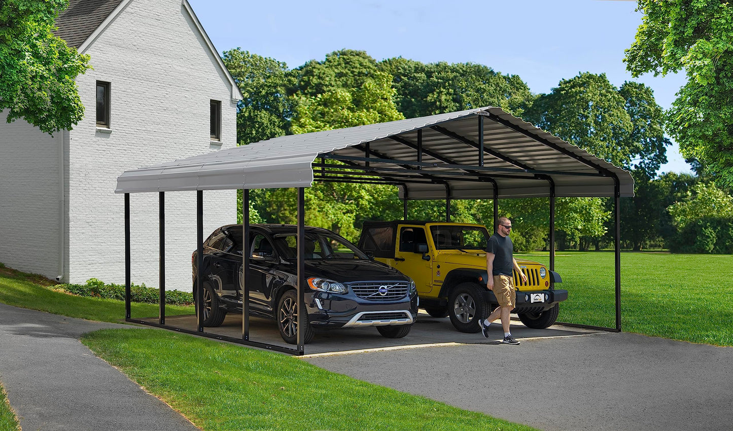 Arrow Carport, 20 ft. x 20 ft. x 9 ft. Eggshell 20' x 20' x 9'