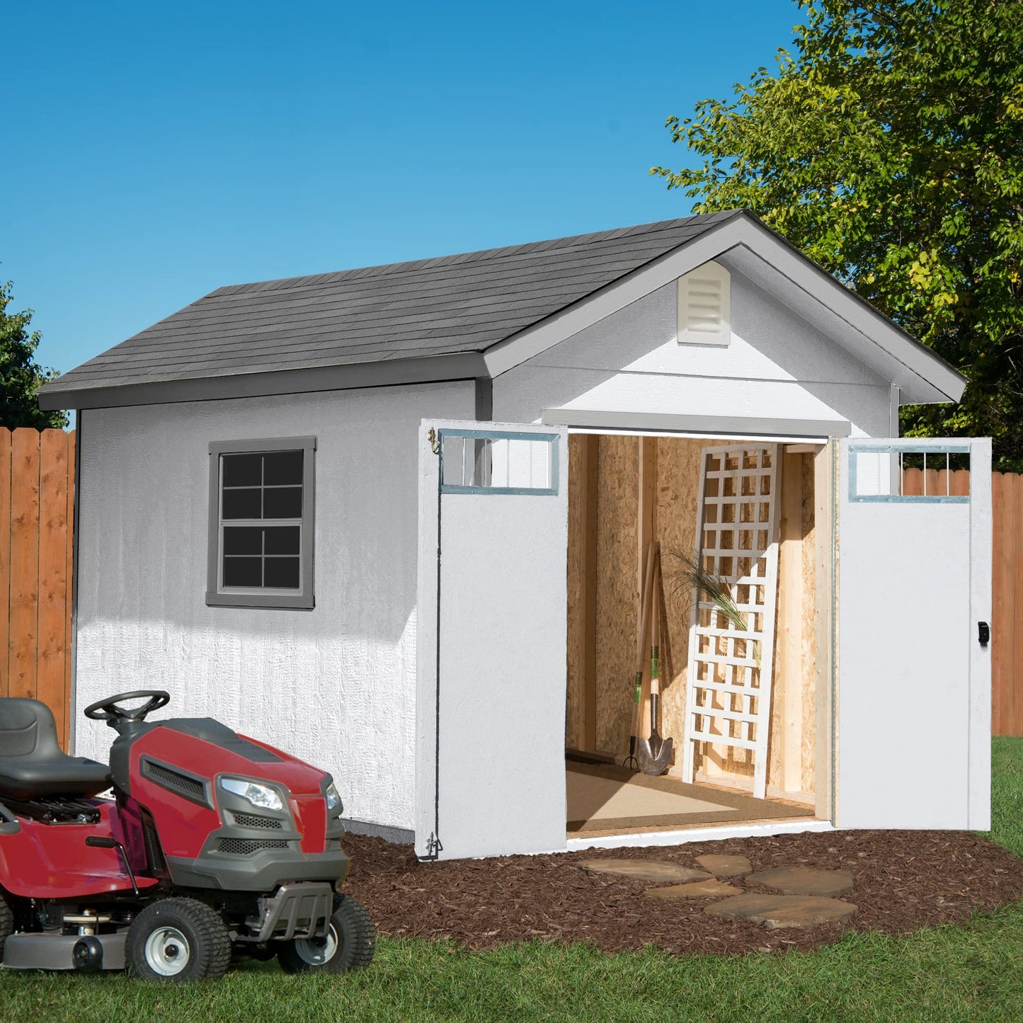Handy Home Products Beachwood Abri de rangement en bois à faire soi-même 10 x 12 cm Tan