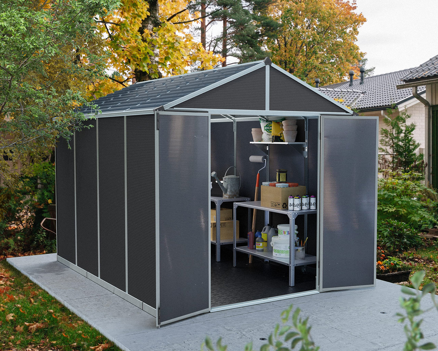 Palram - Canopia Rubicon 8' x 10' Shed - Gray