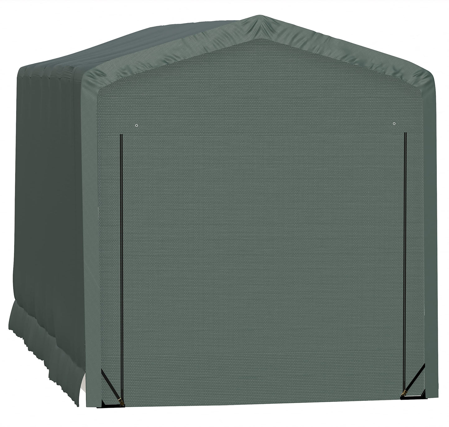 ShelterLogic ShelterTube Abri de garage et de stockage, 14' x 27' x 16', cadre en acier robuste, boîtier résistant au vent et à la neige, vert 14' x 27' x 16'