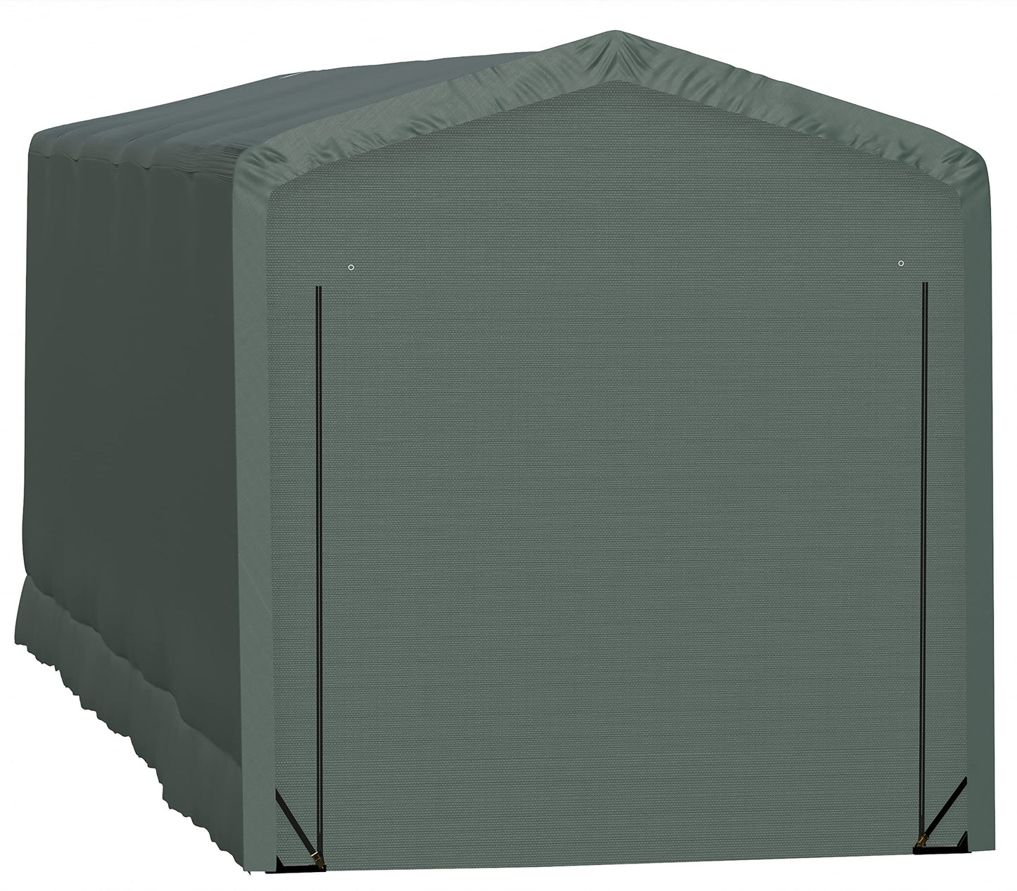 ShelterLogic ShelterTube Abri de garage et de stockage, 14' x 40' x 16', cadre en acier robuste, boîtier résistant au vent et à la neige, vert 14' x 40' x 16'