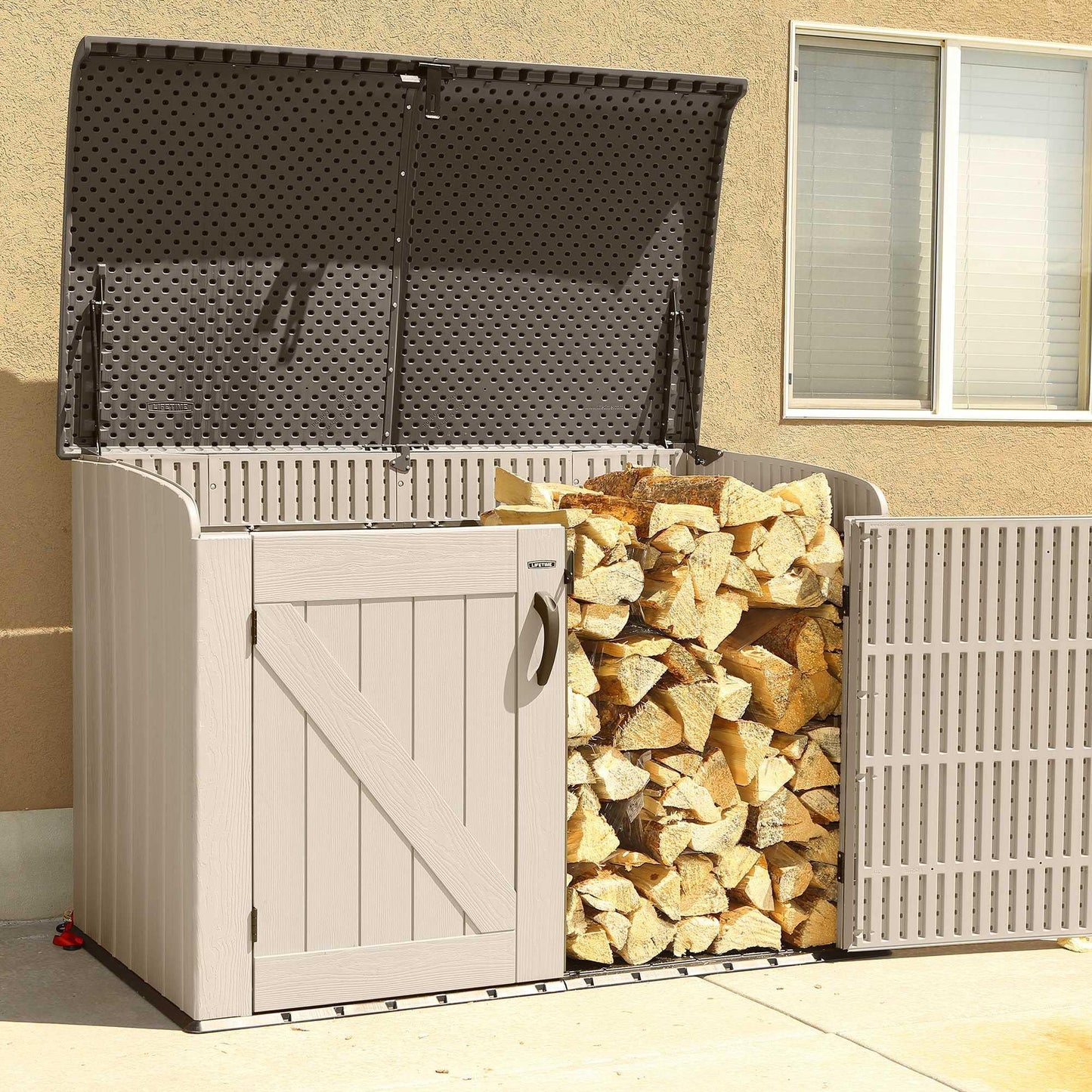 Lifetime Products 60170 Horizontal Storage Box, Tan