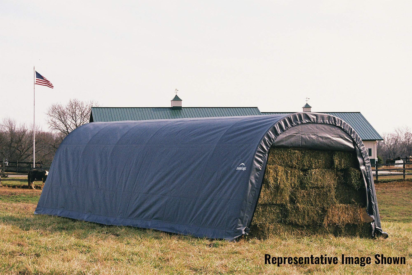 ShelterLogic 72332 Gris 12'x24'x8' Abri de style rond 12'x24'x8' Gris