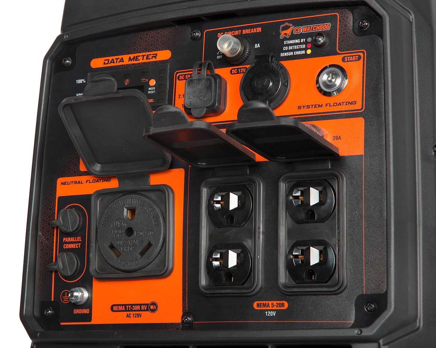 WEN 4800-Watt CO Sensor Portable Inverter Generator with Electric Start