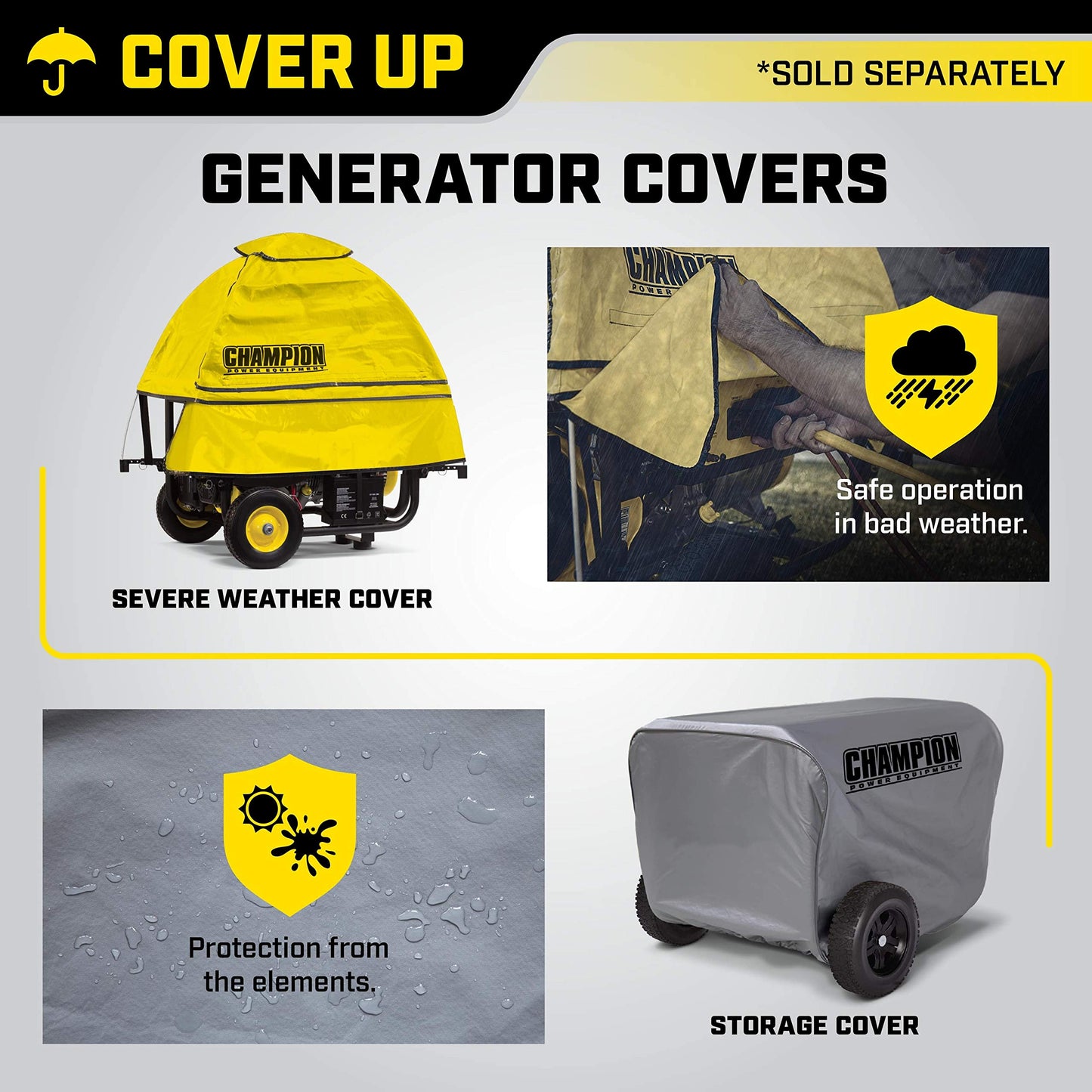 Champion Power Equipment 100555 4375/3500-Watt RV Ready Portable Generator, CARB 3500-Watt + Manual Start