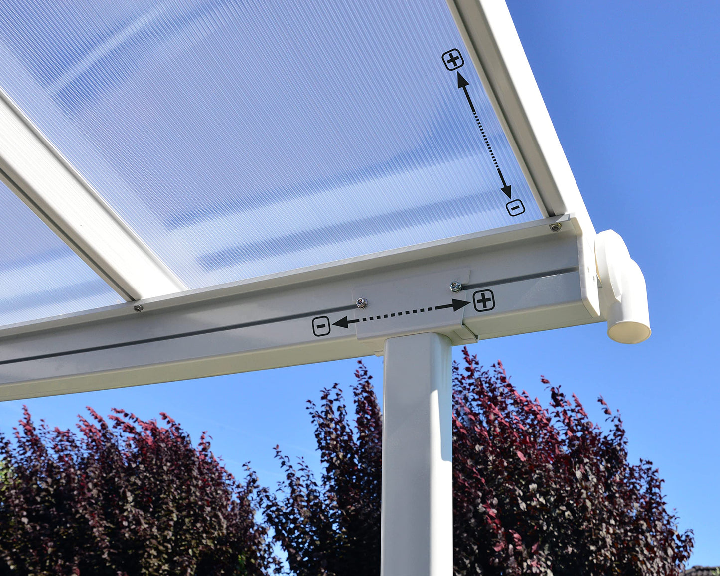 Palram - Housse de patio/porte Canopia Sierra 8' x 8' - Blanc