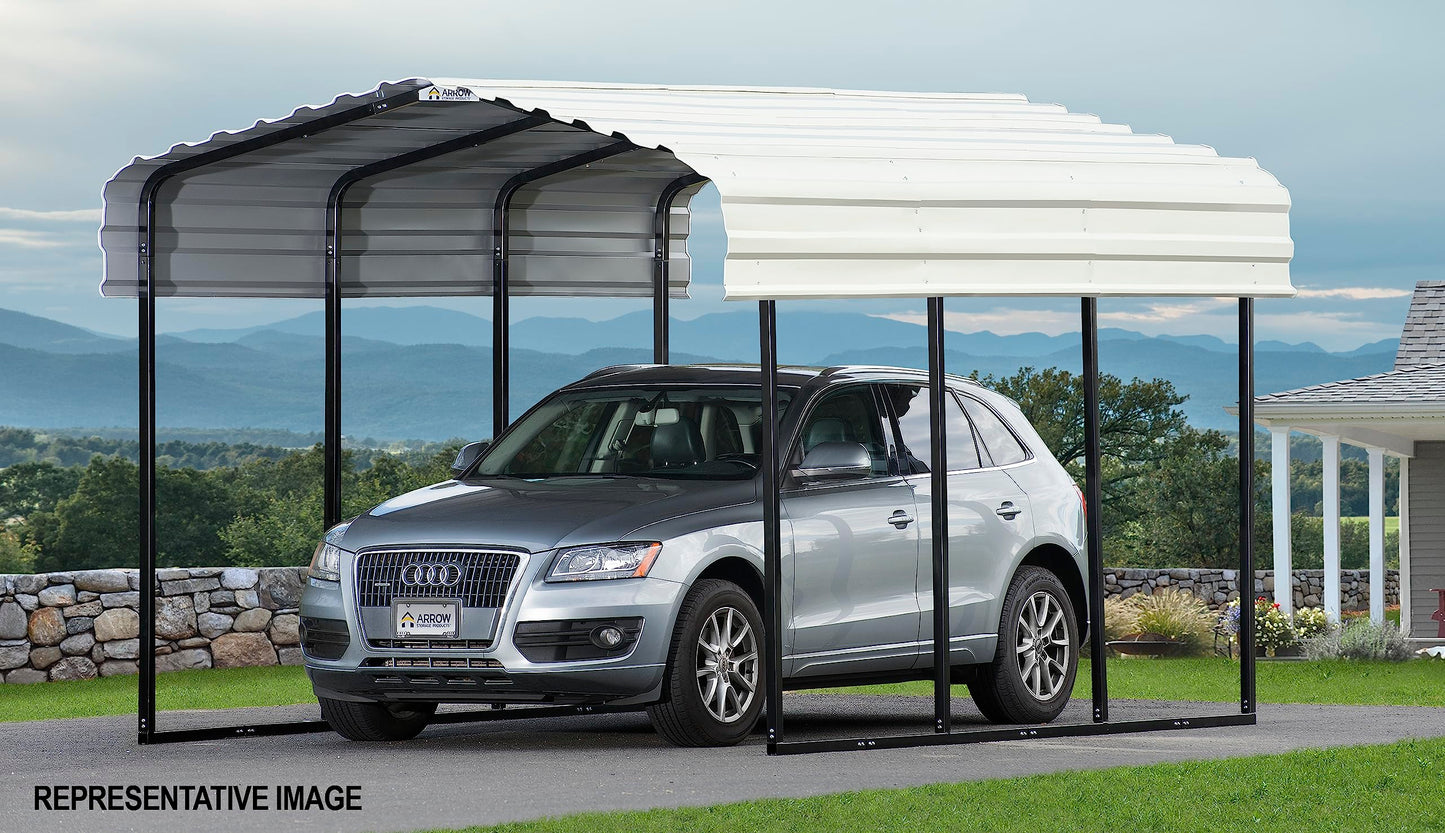 Arrow Carport, 10 ft. x 29 ft. x 9 ft. Eggshell 10' x 29' x 9'