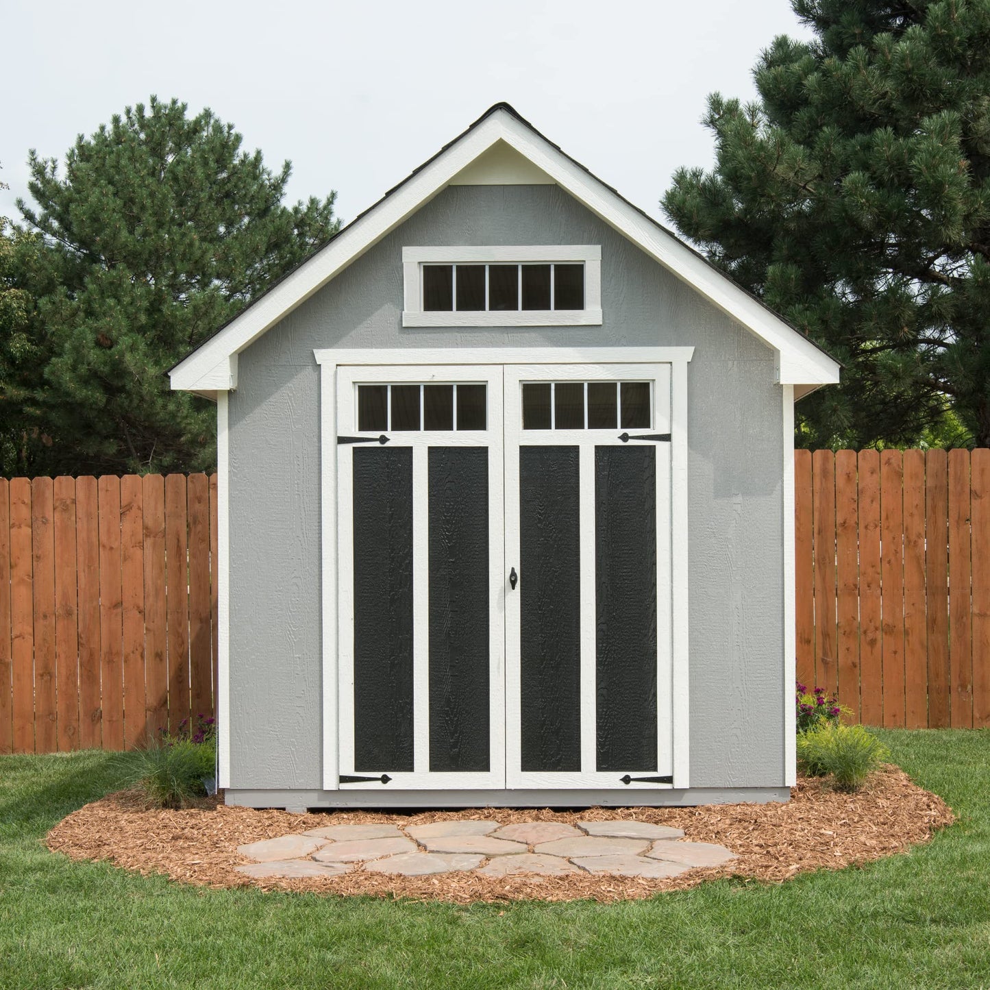 Handy Home Products Tribeca 10x12 Abri de rangement en bois à faire soi-même avec sol