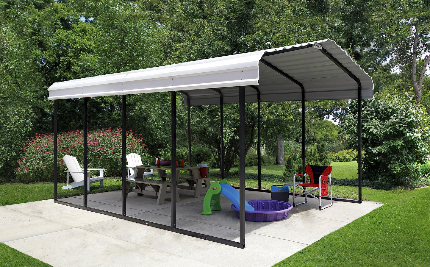 Arrow Carport, 12 ft. x 20 ft. x 9 ft. Eggshell 12' x 20' x 9'