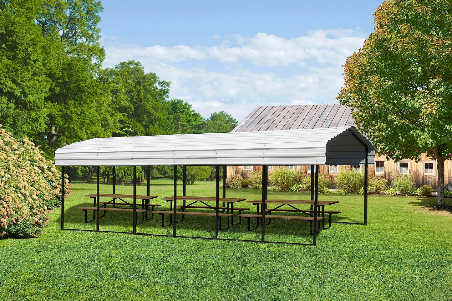 Arrow Carport, 10 ft. x 29 ft. x 9 ft. Eggshell 10' x 29' x 9'