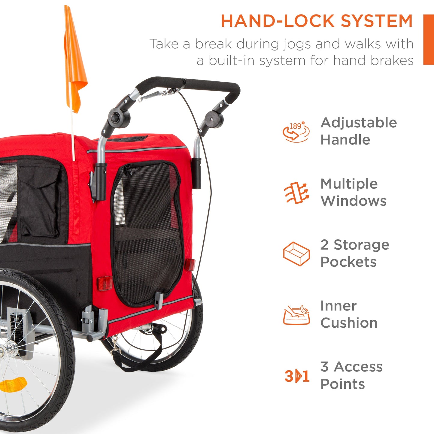 2-in-1 Pet Stroller and Bike Trailer