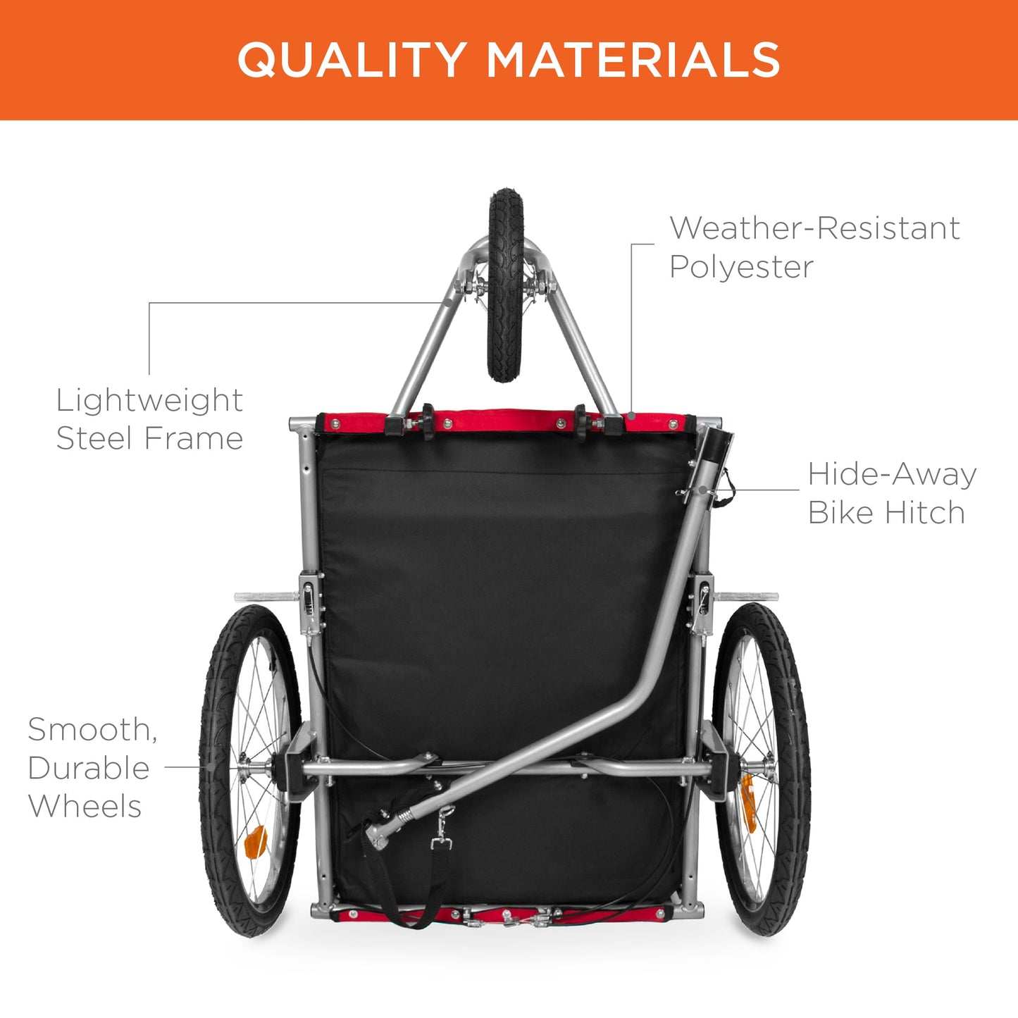 2-in-1 Pet Stroller and Bike Trailer
