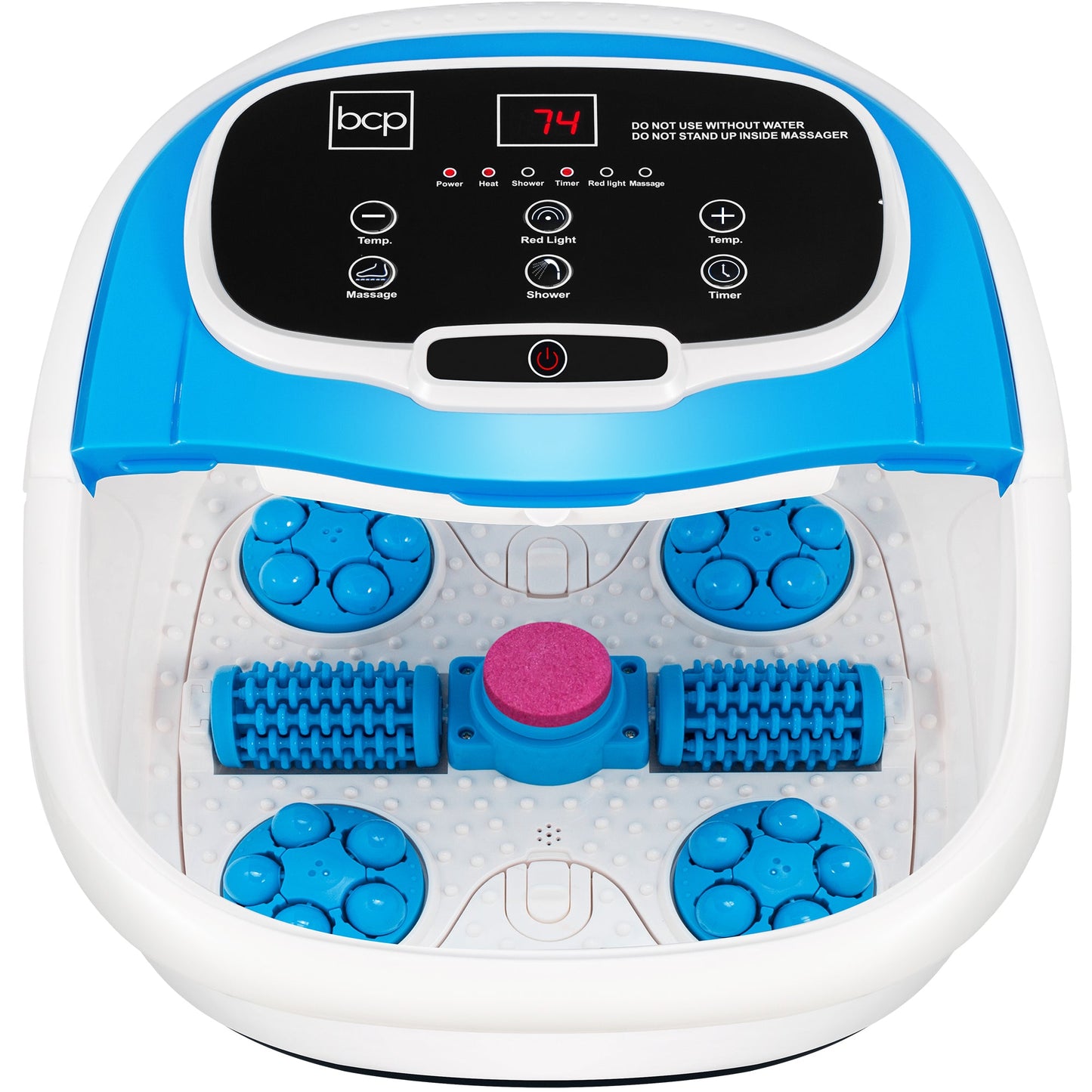 Automatic Heated Shiatsu Massage Foot Bath Spa w/ Pumice Stone