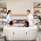 PureSpa™ Chevron Deluxe Inflatable Hot Tub Set - 4 Person