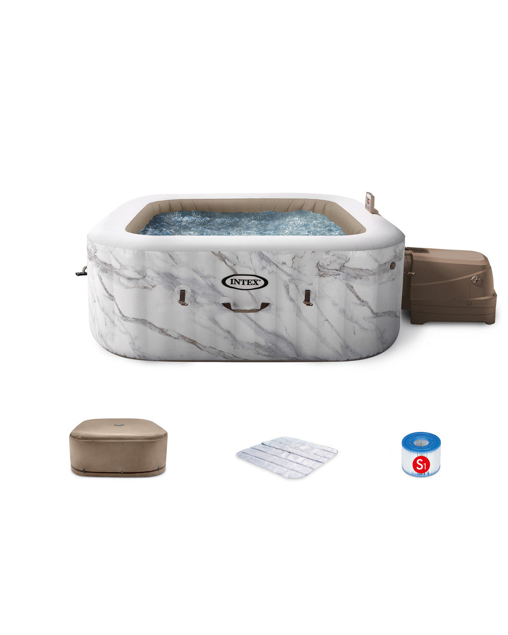 Ensemble de luxe PureSpa™ Calacatta Jet et Bubble - 4 personnes