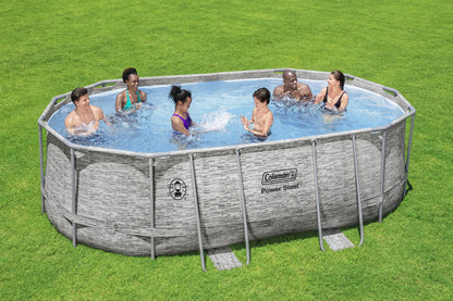 Ensemble de piscine ovale Coleman Power Steel Frame 16' x 10' x 48" 