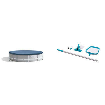 Intex Couverture de piscine ronde en métal, bleu, 10 pieds