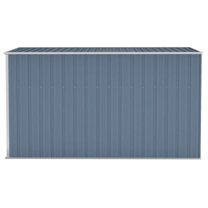 GOLINPEILO Wall-Mounted Metal Outdoor Garden Storage Shed, Steel Utility Tool Shed Storage House, Steel Yard Shed with Double Sliding Doors, Utility and Tool Storage, Gray 46.5"x113.4"x70.1" 46.5"x113.4"x70.1"(Wall-mounted)