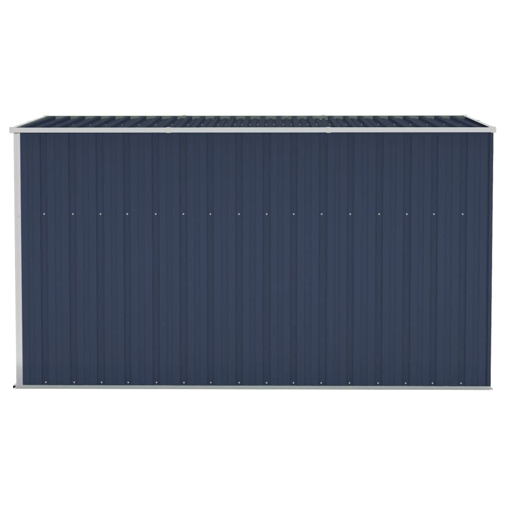 GOLINPEILO Wall-Mounted Metal Outdoor Garden Storage Shed, Steel Utility Tool Shed Storage House, Steel Yard Shed with Double Sliding Doors, Utility and Tool Storage, Anthracite 46.5"x113.4"x70.1" 46.5"x113.4"x70.1"(Wall-mounted)