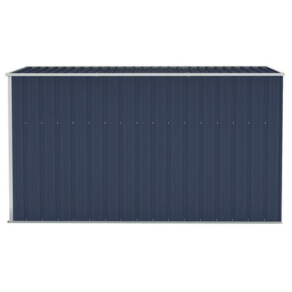 GOLINPEILO Wall-Mounted Metal Outdoor Garden Storage Shed, Steel Utility Tool Shed Storage House, Steel Yard Shed with Double Sliding Doors, Utility and Tool Storage, Anthracite 46.5"x113.4"x70.1" 46.5"x113.4"x70.1"(Wall-mounted)