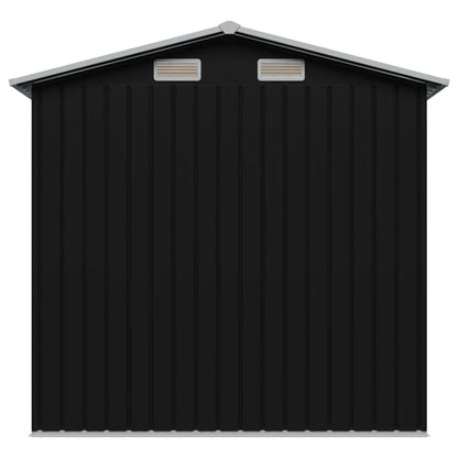 GOLINPEILO Metal Outdoor Garden Storage Shed, 80.3" x 52" x 73.2" Steel Utility Tool Shed Storage House, Steel Yard Shed with Double Sliding Doors, Utility and Tool Storage for Garden,Anthracite 80.3" x 52" x 73.2" Anthracite