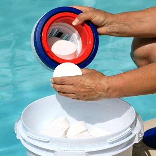 Tablettes de chlore Leslie's Jumbo 3 pouces pour la désinfection des piscines - Stabilisées - Emballées individuellement - Dissolution lente - 90 % de chlore disponible - Tri-Chlor - 35 livres 171549