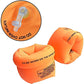 Inflatable Arm Swimming Floats Bands Floatation Water Wings Swimming Arm Ring Floatie for Children and Adults Orange