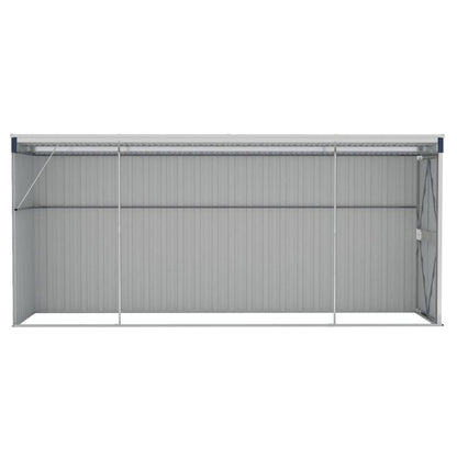 GOLINPEILO Wall-Mounted Metal Outdoor Garden Storage Shed, Steel Utility Tool Shed Storage House, Steel Yard Shed with Double Sliding Doors, Utility and Tool Storage, Anthracite 46.5"x150.4"x70.1" 46.5"x150.4"x70.1"(Wall-mounted)