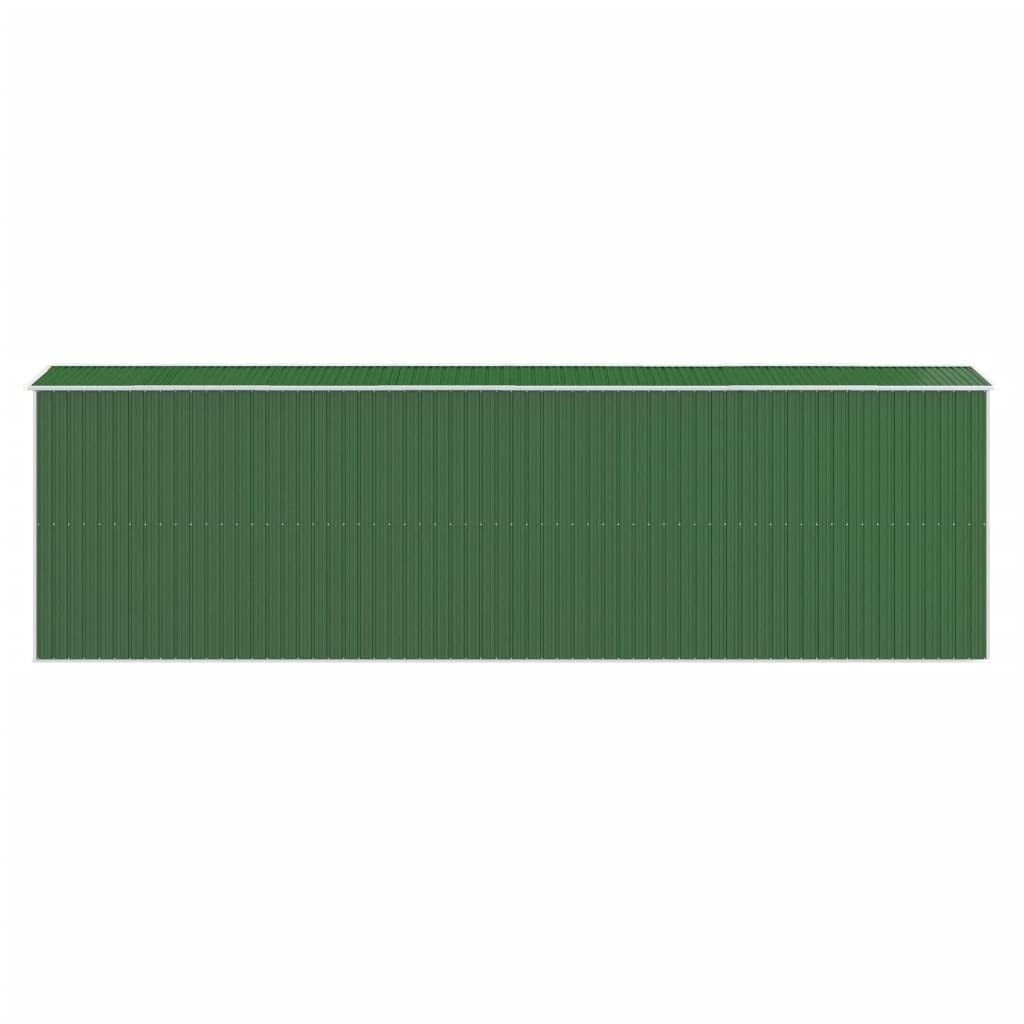 GOLINPEILO Abri de jardin extérieur en métal, grand hangar à outils utilitaire en acier, abri de jardin en acier avec doubles portes coulissantes, rangement utilitaire et outils, vert 75,6"x271,3"x87,8" 75,6"x271,3"x87,8" 