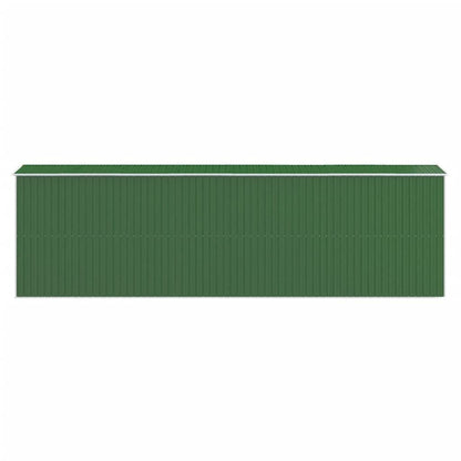 GOLINPEILO Abri de jardin extérieur en métal, grand hangar à outils utilitaire en acier, abri de jardin en acier avec doubles portes coulissantes, rangement utilitaire et outils, vert 75,6"x271,3"x87,8" 75,6"x271,3"x87,8" 