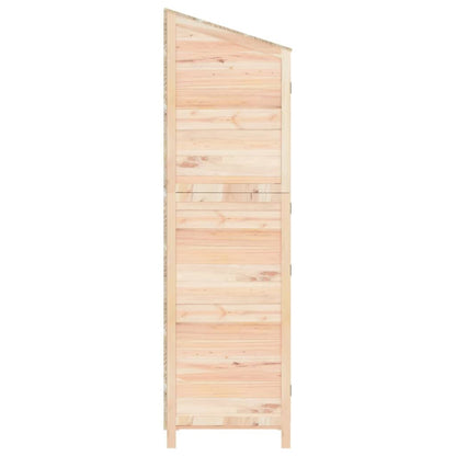 GOLINPEILO Abri de jardin en bois, armoire de rangement extérieure, abri de jardin en bois, organisateur extérieur d'abri de jardin en bois pour cour, patio, terrasse et porche, 40,2" x 20,5" x 68,7" en bois massif de sapin 40,2" x 20,5" x 68,7" naturel 