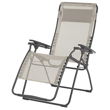 Lafuma Futura XL Zero Gravity Fauteuil inclinable de terrasse (Toile Batyline Gris Seigle) Extra Large Chaise longue d'extérieur pliante XL Futura Zero Gravity Gris (Seigle)