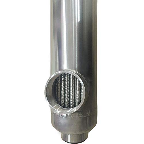 Échangeur de chaleur de piscine AB 55 K BTU, acier inoxydable 316L même ports latéraux 1" et 3/4" FPT SP-55K-S 