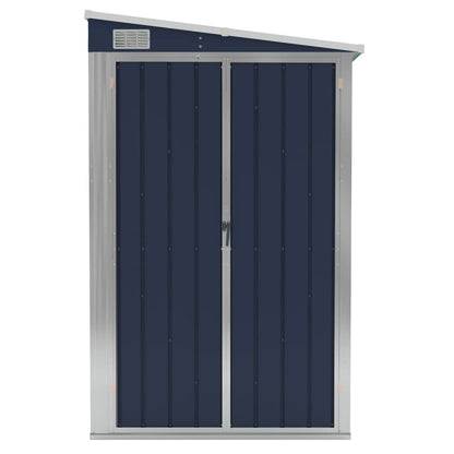 GOLINPEILO Wall-Mounted Metal Outdoor Garden Storage Shed, Steel Utility Tool Shed Storage House, Steel Yard Shed with Double Sliding Doors, Utility and Tool Storage, Anthracite 46.5"x150.4"x70.1" 46.5"x150.4"x70.1"(Wall-mounted)