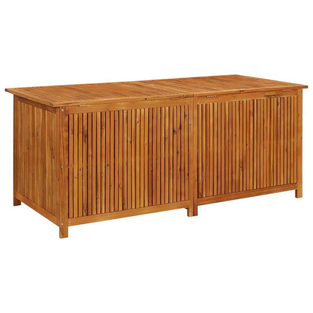 GOLINPEILO Solid Wood Outdoor Storage Bench,Solid Acacia Wood Garden Deck Box Patio Storage Box with Liftable Top Outdoor Wooden Storage Container for Patio,Backyard,Poolside, 68.9"x31.5"x29.5" 68.9"x31.5"x29.5" Solid Acacia Wood