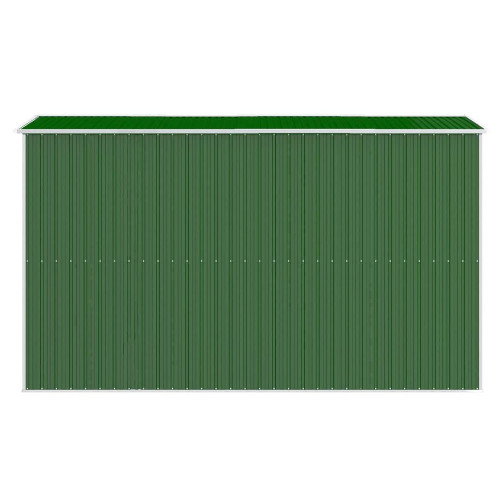 GOLINPEILO Abri de jardin extérieur en métal, grand hangar à outils utilitaire en acier, abri de jardin en acier avec doubles portes coulissantes, rangement utilitaire et outils, vert 75,6"x140,6"x87,8" 75,6"x140,6"x87,8" 