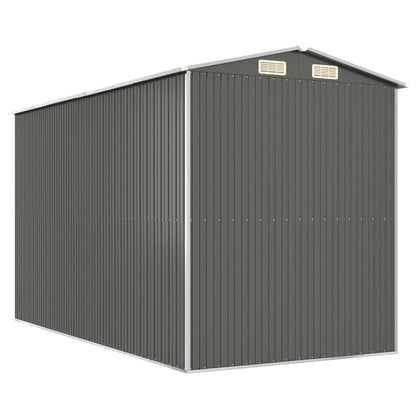 GOLINPEILO Metal Outdoor Garden Storage Shed, Large Steel Utility Tool Shed Storage House, Steel Yard Shed with Double Sliding Doors, Utility and Tool Storage, Light Gray 75.6"x140.6"x87.8" 75.6"x140.6"x87.8"