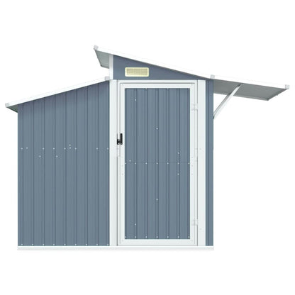 GOLINPEILO Abri de jardin extérieur en métal, grand hangar à outils utilitaire en acier, abri de jardin en acier avec doubles portes coulissantes, rangement utilitaire et outils, gris 106,3"x51,2"x82,1" 106,3"x51,2"x82,1" 