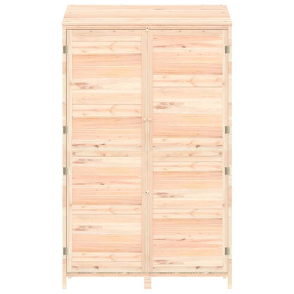 GOLINPEILO Abri de jardin en bois, armoire de rangement extérieure, abri de jardin en bois, organisateur extérieur d'abri de jardin en bois pour cour, patio, terrasse et porche, 40,2" x 20,5" x 68,7" en bois massif de sapin 40,2" x 20,5" x 68,7" naturel 