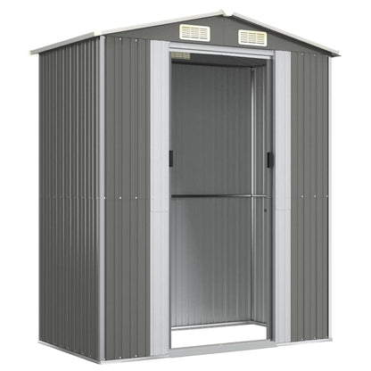 Gecheer Garden Shed Galvanized Steel, Garden Tool Storage Shed with Vent Outdoor Storage Shed Organize Storage House with Door for Backyard Garden Patio Lawn - Light Gray 75.6"x42.5"x87.8" 75.6 x 42.5 x 87.8