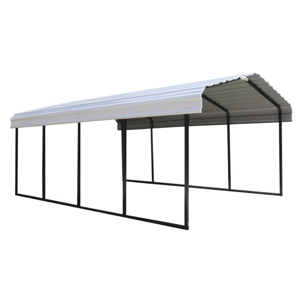 ARROW 12' x 20' x 7' 29-Gauge Carport with Galvanized Steel Roof Panels